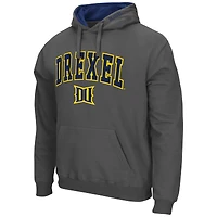 Chandail à capuchon Colosseum Charcoal Drexel Dragons Arch et logo pour hommes