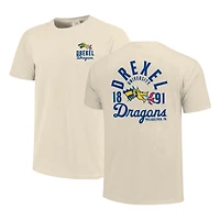 T-shirt crème pour homme avec logo des Dragons de Drexel, couleurs confort