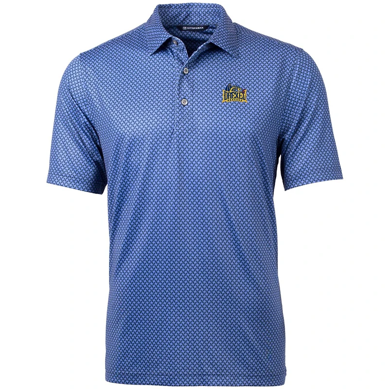 Polo bleu marine à imprimé bannière Pike pour homme, Cutter & Buck, Drexel Dragons, taille grande et