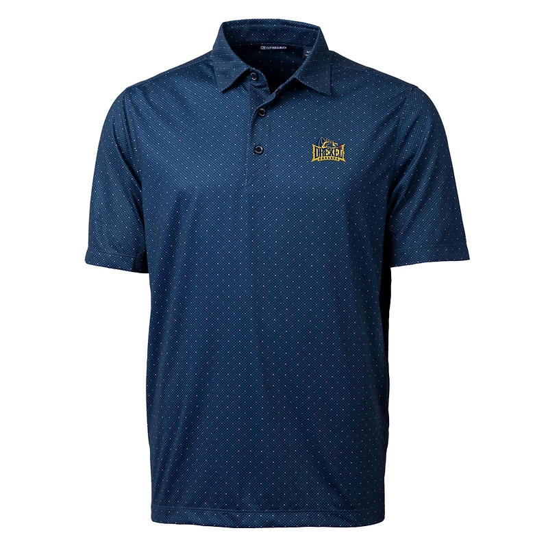 Men's Cutter & Buck Navy Drexel Dragons Big Tall Pike Double Dot Print Stretch Polo
