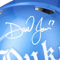 Daniel Jones Duke Blue Devils Autographed Riddell Royal Gothic Speed Authentic Helmet