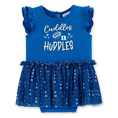 Girls Infant ZooZatz Royal Duke Blue Devils Onesie Dress