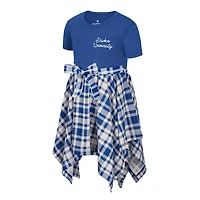 Girls Toddler Colosseum Royal Duke Blue Devils Marceline Plaid Dress