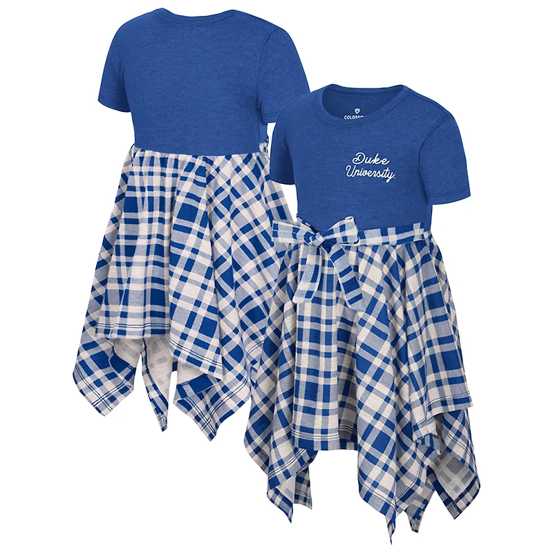 Girls Toddler Colosseum Royal Duke Blue Devils Marceline Plaid Dress