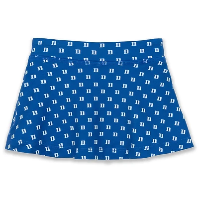 Jupe-short de tennis ZooZatz Royal Duke Blue Devils à imprimé intégral pour fille