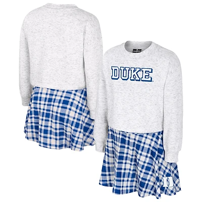 Ensemble jupe et haut à carreaux Marceline pour filles du Colisée gris Duke Blue Devils