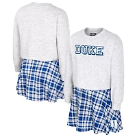Ensemble jupe et haut à carreaux Marceline pour filles du Colisée gris Duke Blue Devils