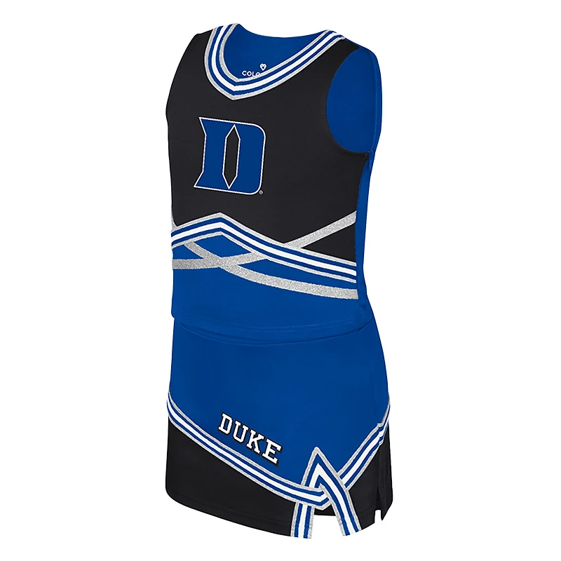 Girls Youth Colosseum Royal Duke Blue Devils Lollipop Park Cheer Two-Piece Set