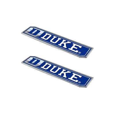 Logo Brands  Duke Blue Devils 2-Pack Embossed Truck Emblem Set