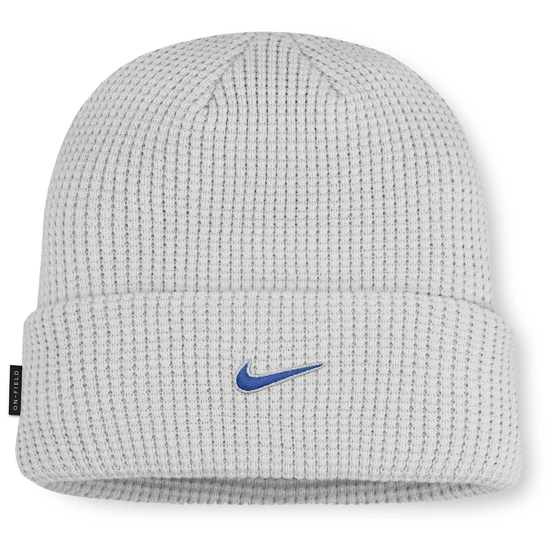 Men Nike Gray Duke Blue Devils 2025 On-Field Utility Cuffed Knit Hat