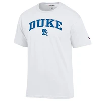 Men's Champion  White Duke Blue Devils Arched Logo T-Shirt