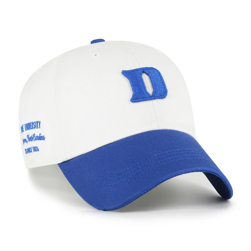 Men's '47  White/Royal Duke Blue Devils Contemporary Basics Two Tone Clean Up Adjustable Hat