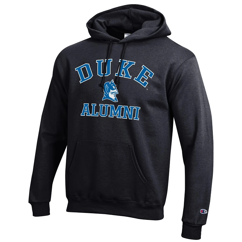 Sweat à capuche Champion Black Duke Blue Devils Arch Logo Alumni pour homme