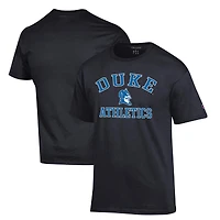 T-shirt d'athlétisme Champion Black Duke Blue Devils avec logo Arch pour homme