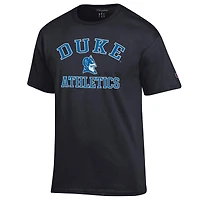 T-shirt d'athlétisme Champion Black Duke Blue Devils avec logo Arch pour homme