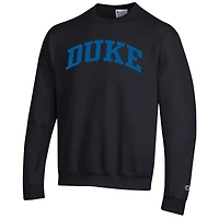 Men's Champion  Black Duke Blue Devils Basic Arch Fleece Pullover Sweatshirt
