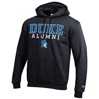 Sweat à capuche Champion Black Duke Blue Devils avec logo empilé pour homme