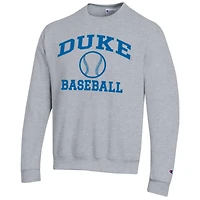 Sweat-shirt de baseball Champion Gray Duke Blue Devils Icon Logo pour homme
