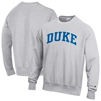 Men's Champion Gray Duke Blue Devils Reverse Weave Fleece Sweatshirt