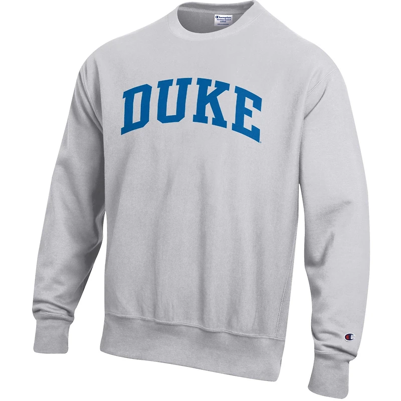 Men's Champion Gray Duke Blue Devils Reverse Weave Fleece Sweatshirt
