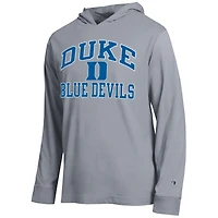 T-shirt à capuche manches longues Champion Heather Gray Duke Blue Devils High Motor All-Star pour homme