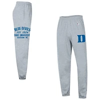 Pantalon de survêtement Champion pour homme, gris chiné, Duke Blue Devils, en molleton Powerblend à bande.