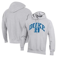 Sweat à capuche Champion Heather Grey Duke Blue Devils Vault Late Night Reverse Weave pour hommes