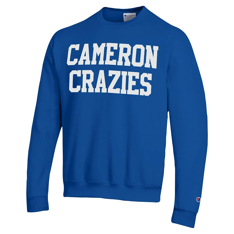 Sweat-shirt Champion Royal Duke Blue Devils Cameron Crazies pour hommes