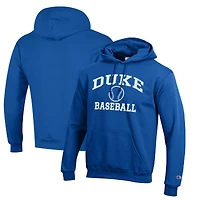Sweat à capuche de baseball Champion Royal Duke Blue Devils Icon Logo pour homme