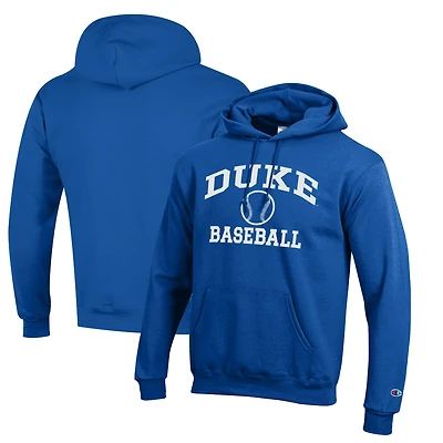 Sweat à capuche de baseball Champion Royal Duke Blue Devils Icon Logo pour homme