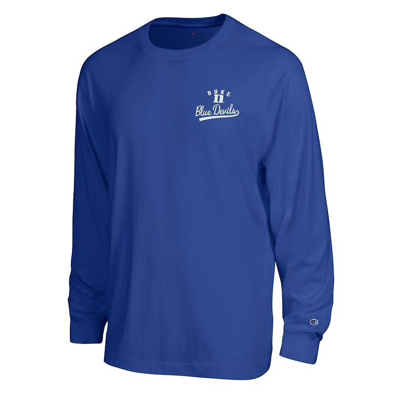 Men's Champion Royal Duke Blue Devils Laminated All-Star Long Sleeve T-Shirt