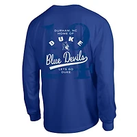 Men's Champion  Royal Duke Blue Devils Laminated All-Star Long Sleeve T-Shirt