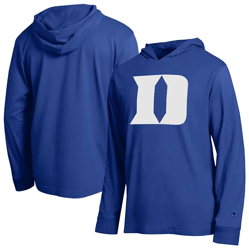 Men's Champion Royal Duke Blue Devils Tonal All-Star Long Sleeve Hooded T-Shirt