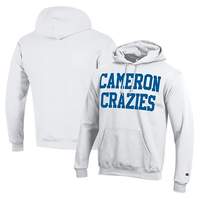 Sweat à capuche Champion White Duke Blue Devils Cameron Crazies pour homme