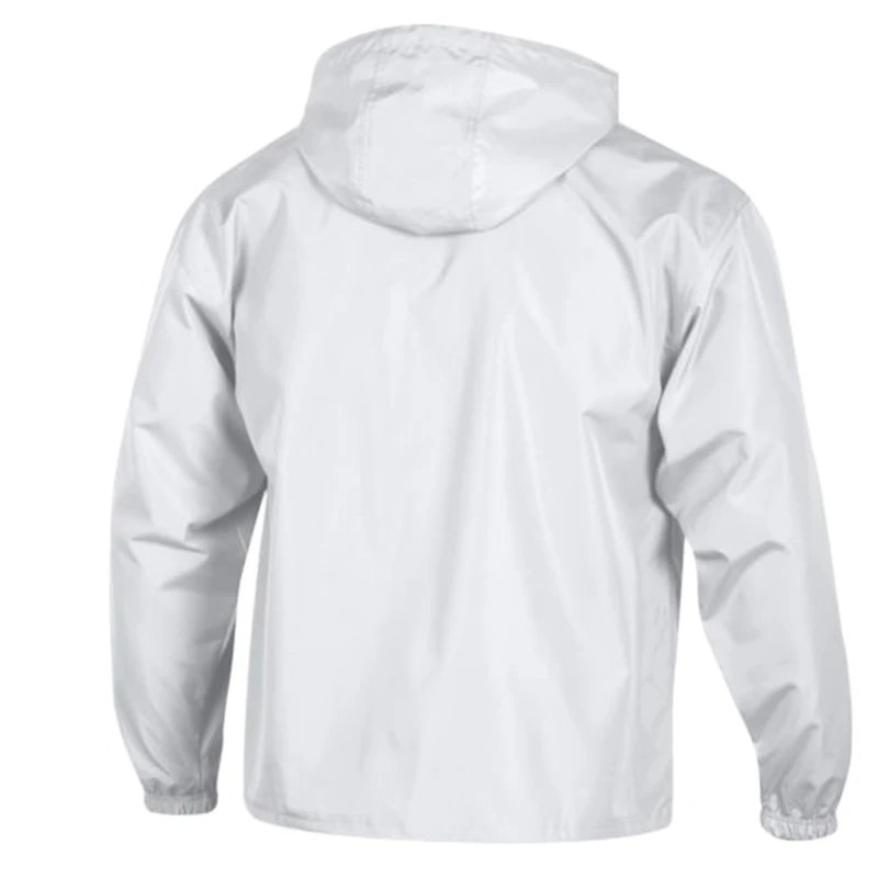 Men's Champion  White Duke Blue Devils Cloud Packable Half-Zip Hooded Jacket