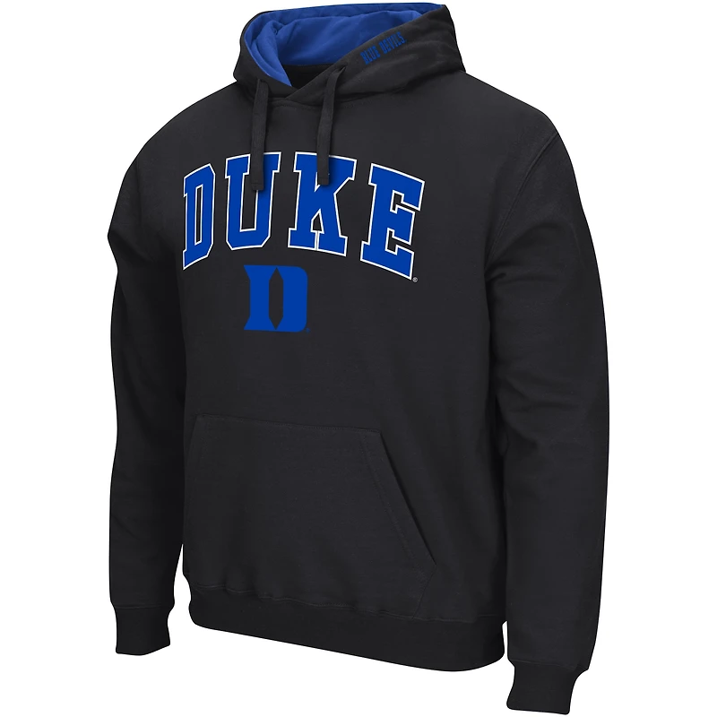 Sweat à capuche Colosseum Black Duke Blue Devils Arch & Logo 3.0 pour hommes
