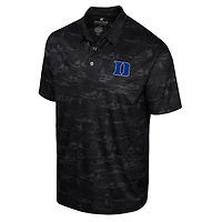 Polo imprimé Daly pour homme Colosseum Black Duke Blue Devils