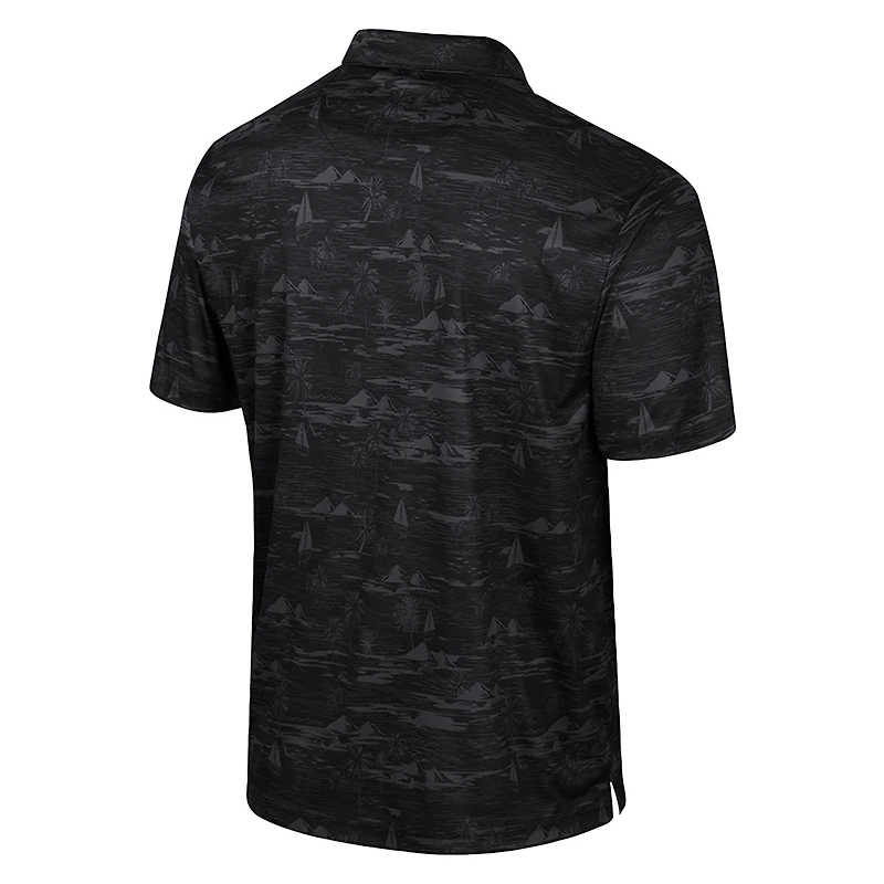 Polo imprimé Daly pour homme Colosseum Black Duke Blue Devils