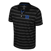 Men's Colosseum  Black Duke Blue Devils Milk Steak Polo