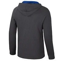 Men's Colosseum  Charcoal Duke Blue Devils Dujour Ralgan Long Sleeve Henley Hoodie T-Shirt