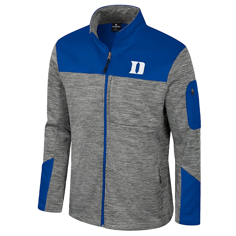 Veste zippée complète pour homme Colosseum Grey/Royal Duke Blue Devils Guard