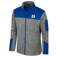 Veste zippée complète pour homme Colosseum Grey/Royal Duke Blue Devils Guard