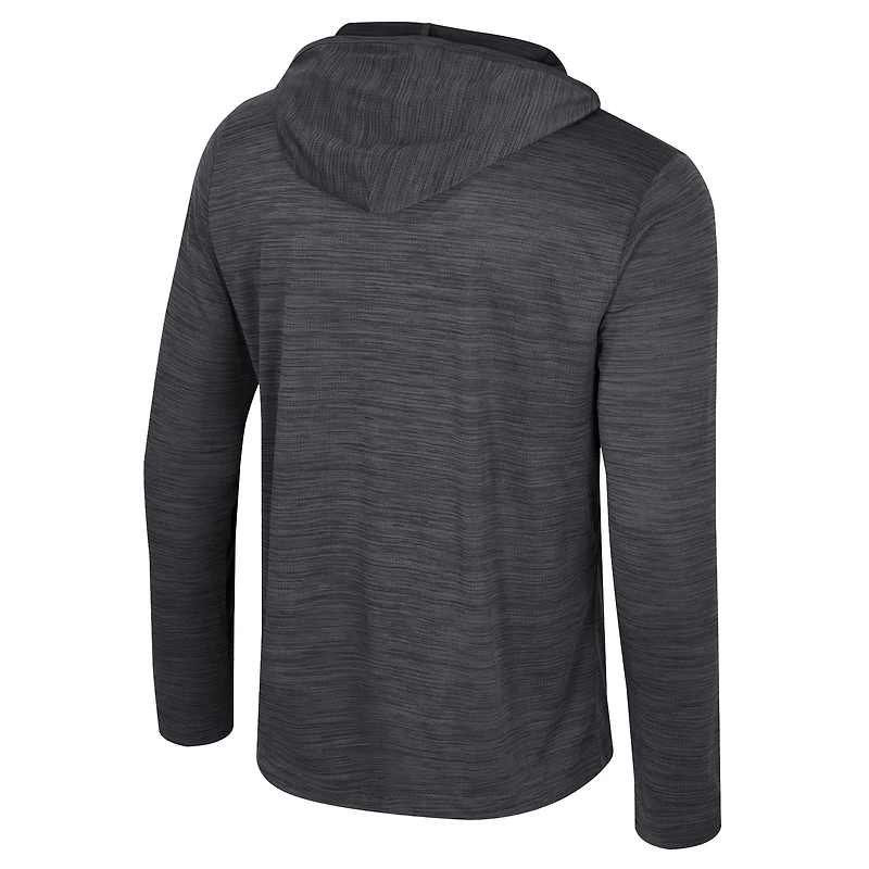 Sweat à capuche léger quart de zip pour homme, gris Colosseum, Duke Blue Devils, Always Sunny