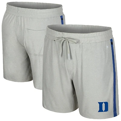 Men's Colosseum Gray Duke Blue Devils Mac Shorts
