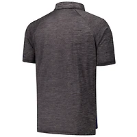 Men's Colosseum Heather Charcoal Duke Blue Devils Down Swing Raglan Team Polo