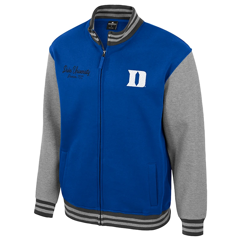 Men's Colosseum Royal Duke Blue Devils Ambi-Turner Full-Zip Varsity Jacket