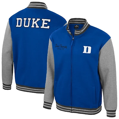 Men's Colosseum Royal Duke Blue Devils Ambi-Turner Full-Zip Varsity Jacket