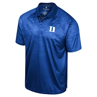 Men's Colosseum Royal Duke Blue Devils Honeycomb Raglan Polo