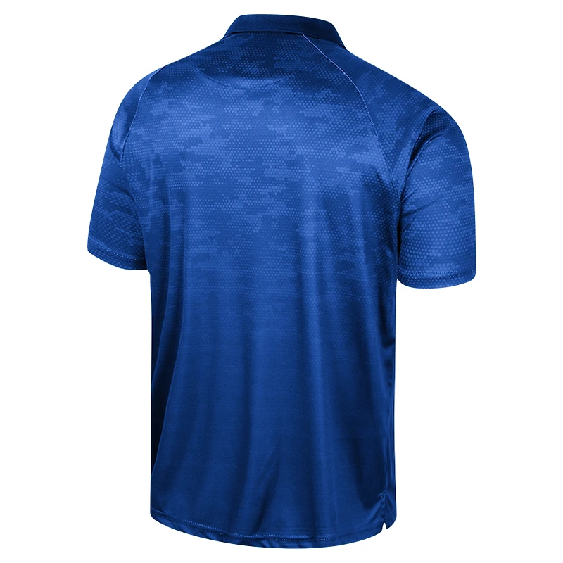 Men's Colosseum Royal Duke Blue Devils Honeycomb Raglan Polo