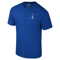 T-shirt Colosseum Royal Duke Blue Devils Logo Lockup 2-Hit Active Blend pour hommes